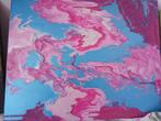 acrylverf /pouring, Antiek en Kunst, Kunst | Schilderijen | Abstract, Ophalen of Verzenden