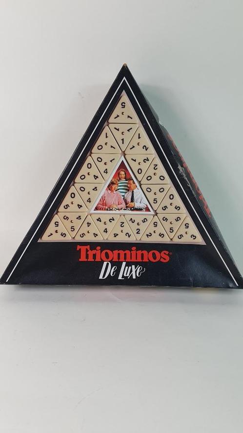 Triominos, Tri-Ominos, grote stenen en compleet. 8C6, Hobby en Vrije tijd, Gezelschapsspellen | Bordspellen, Gebruikt, Ophalen of Verzenden