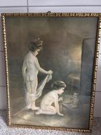 2 ANTIEKE GETEKENDE PRENTEN VOOR SLAAPKAMER UIT 1934 VINTAGE, Ophalen, Voor 1940, Kind
