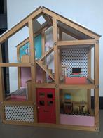 Poppenhuis gemeubileerd, Kinderen en Baby's, Speelgoed | Poppenhuizen, Ophalen, Gebruikt