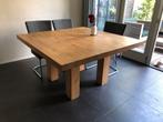 Massief eikenhouten tafel, Doe-het-zelf en Verbouw, Hout en Planken, Ophalen, 25 tot 50 mm, Eiken, Zo goed als nieuw
