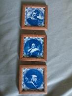 3 retro, vintage wandtegeltjes "Portretten", Antiek en Kunst, Ophalen of Verzenden