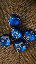 5 frozen kerstballen, Ophalen of Verzenden, Gebruikt