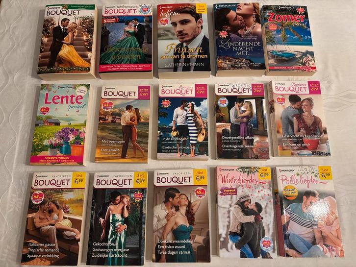 Harlequin Bouquet Romans - 15 stuks Diverse Titels, Boeken, Romans, Zo goed als nieuw, Nederland, Ophalen of Verzenden