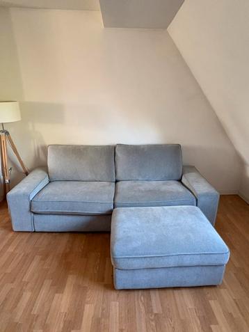 Ikea kivik 3–zits Tallmyra wit/zwart + voetenbank - afbeelding 2