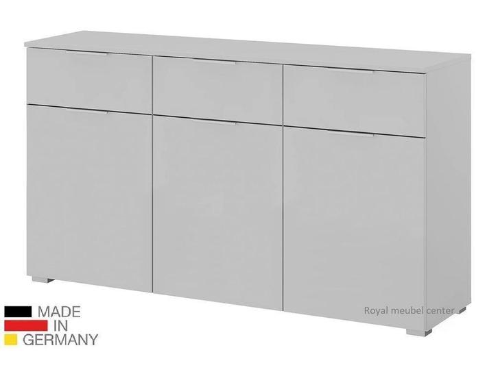 Commode-Dressoir Alaska Grijs-wit-eiken breedte 140 cm-SALE, Kinderen en Baby's, Kinderkamer | Commodes en Kasten, Nieuw, 90 tot 105 cm