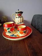 Vintage Ditmar Urbach Rookservies - en chocolade kan, Antiek en Kunst, Antiek | Keramiek en Aardewerk, Ophalen of Verzenden