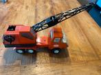 Vintage Tonka Kraanwagen Jaren 70 Oranje/Zwart Metaal Speelg, Ophalen of Verzenden