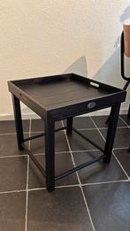 Riverdale bijzettafel - zwart - dienblad, Minder dan 55 cm, Vierkant, Zo goed als nieuw, Hout