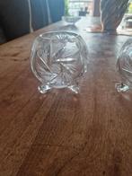 Kristallen waxinelichthouders set, Ophalen of Verzenden