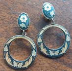 vintage oorbellen, toledo damascene 24k goud ingelegd €12, Sieraden, Tassen en Uiterlijk, Antieke sieraden, Ophalen of Verzenden