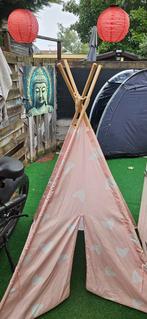 Roze tipi tent met handige opberg zak Roze met witte hartjes, Ophalen of Verzenden, Zo goed als nieuw, Meisje