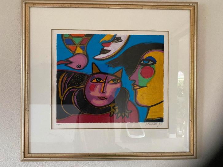 Corneille zeefdruk- handgesigneerd en genummerd, Antiek en Kunst, Kunst | Litho's en Zeefdrukken, Ophalen of Verzenden