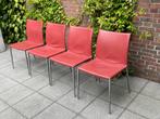 Zanotta Italia Lia lederen Stoelen design Roberto Barbieri, Huis en Inrichting, Ophalen, Gebruikt, Design, Metaal