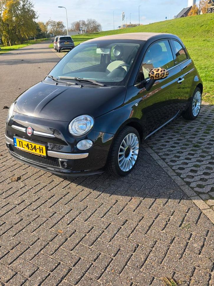 Fiat 500C 0.9 85pk Turbo Twinair 2012 Zwart, Auto's, Fiat, Particulier, 500C, ABS, Airbags, Airconditioning, Bluetooth, Boordcomputer