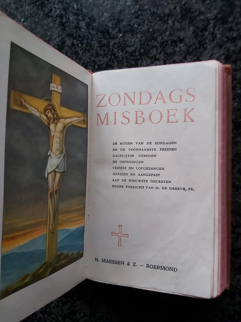 Oud zondags misboekje/bijbeltje., Antiek en Kunst, Ophalen of Verzenden