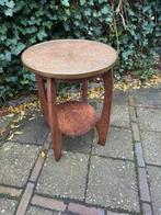 Art Deco Amsterdamse School Bijzettafel met Messing Blad, Ophalen of Verzenden
