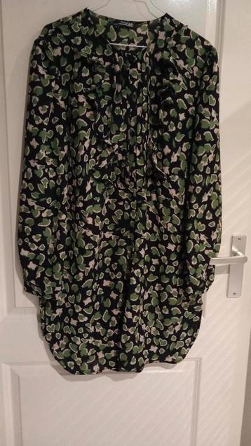 Zwart groene blouse / jurkje M 38 beschikbaar voor biedingen
