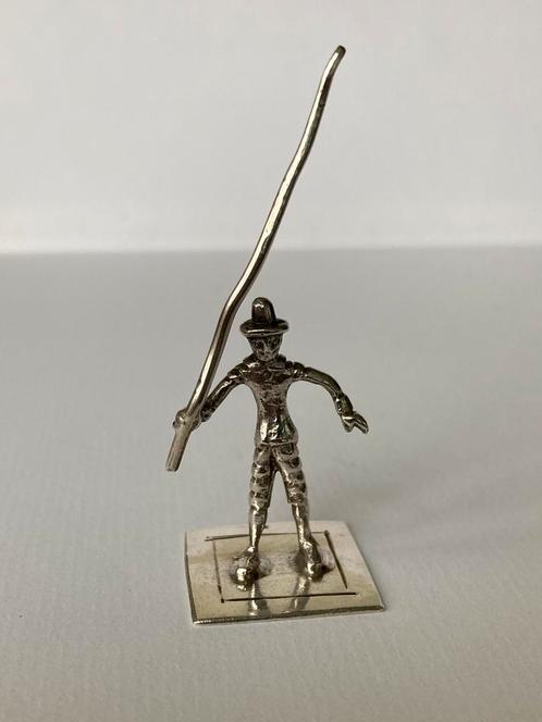 Miniatuur zilveren man met zweep - 17e eeuw Wessel Jansen, Antiek en Kunst, Antiek | Goud en Zilver, Zilver, Ophalen of Verzenden