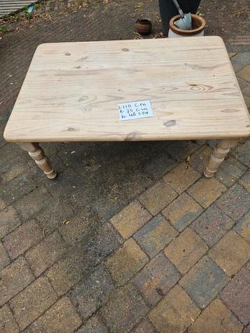 Grenen wit was salontafel  af meeting 110cm x75cm hoog 46cm  beschikbaar voor biedingen