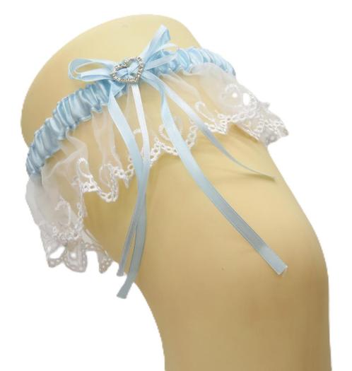 Mooie blauwe met witte kousenband., Sieraden, Tassen en Uiterlijk, Overige Accessoires, Nieuw, Ophalen of Verzenden