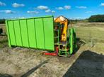 Kraan container containerbak  haakarm  met laadkraan, Ophalen