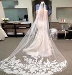 Eenlaags 3 meter kant bruidssluier, Verzenden, Nieuw, Wit, Trouwjurk