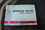 Honda CB250 CB350 1968 motorcycle owner's manual CB350 twin, Motoren, Ophalen of Verzenden, Honda