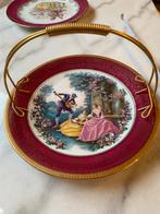 Limoges France antieke schaal -messing handvat, Antiek en Kunst, Antiek | Porselein, Ophalen of Verzenden