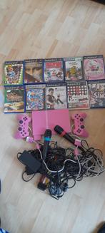 PlayStation 2 roze - limited edition met controllers, Spelcomputers en Games, Spelcomputers | Sony PlayStation 2, Met 2 controllers