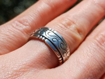 Vanoli - 925 zilver draai spin ring maat 17 unisex beschikbaar voor biedingen