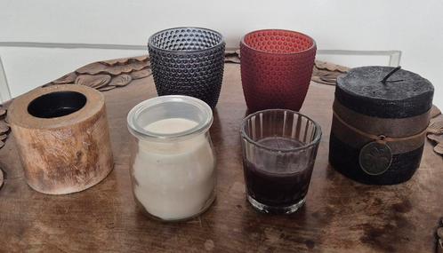 Diverse kaarsen / waxinelicht houders, Huis en Inrichting, Woonaccessoires | Kandelaars en Kaarsen, Zo goed als nieuw, Minder dan 25 cm