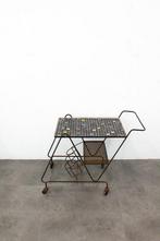 Jaren 50 vintage barcart mozaïek blad, Ophalen, Gebruikt, Mozaïek, Froufrou's