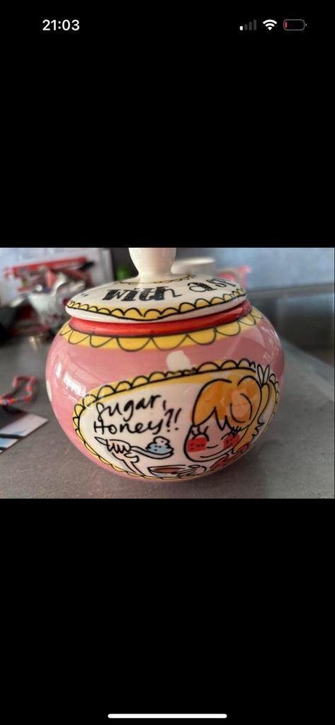 Blond Amsterdam Theeset: Theepot, Warmhouder, Melk & Suiker, Huis en Inrichting, Keuken | Servies, Gebruikt, Overige typen, Blond Amsterdam