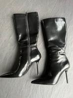 Laarzen Mango, zwart. Maat 37. Leer!, Kleding | Dames, Schoenen, Ophalen of Verzenden, Zo goed als nieuw, Zwart, Hoge laarzen