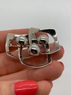 V254 Prachtige zilveren broche modernist Andreas Daub, Ophalen of Verzenden, Zilver, Broche