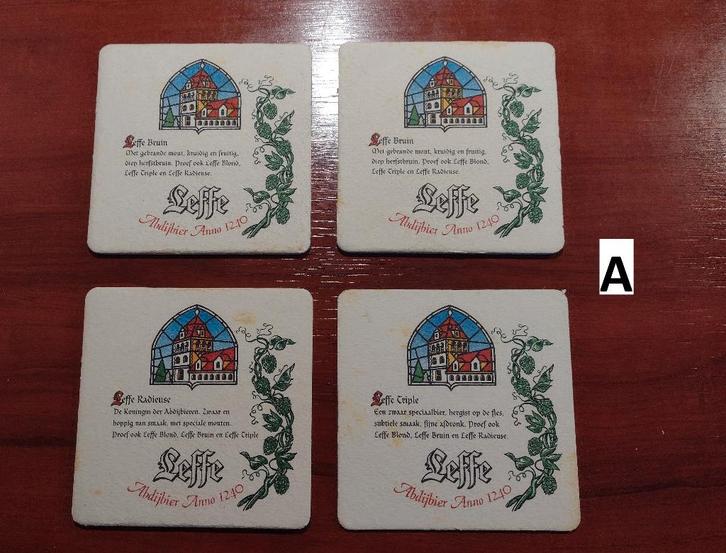 Oude Leffe Viltjes Coasters., Verzamelen, Biermerken, Gebruikt, Viltje(s), Leffe, Ophalen of Verzenden