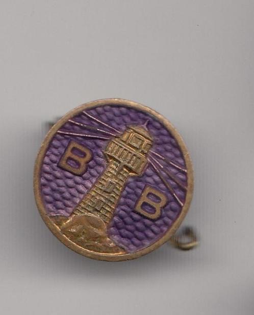 Scheepvaart BB emaille Vuurtoren broche, Verzamelen, Speldjes, Pins en Buttons, Gebruikt, Speldje of Pin, Overige onderwerpen