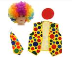 Clown Kostuum - 4-delig, Ophalen of Verzenden, Nieuw, Carnaval, Accessoires