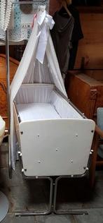 Mooie jaren '50 wieg met chroom en hemel., Ophalen, Wieg