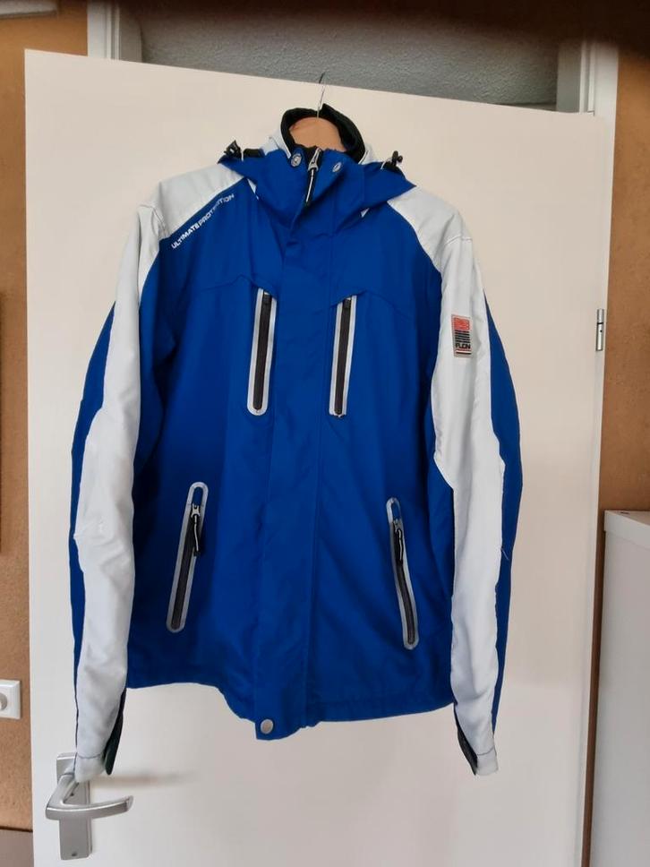 Mooie Falcon zomerjas in goede staat, maat L, Kleding | Heren, Jassen | Zomer, Gedragen, Maat 52/54 (L), Blauw, Verzenden