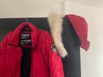 Rode korte warme winterjas/superdry Everest/ maat s/m, Verzenden, Zo goed als nieuw, Maat 42/44 (L), Rood