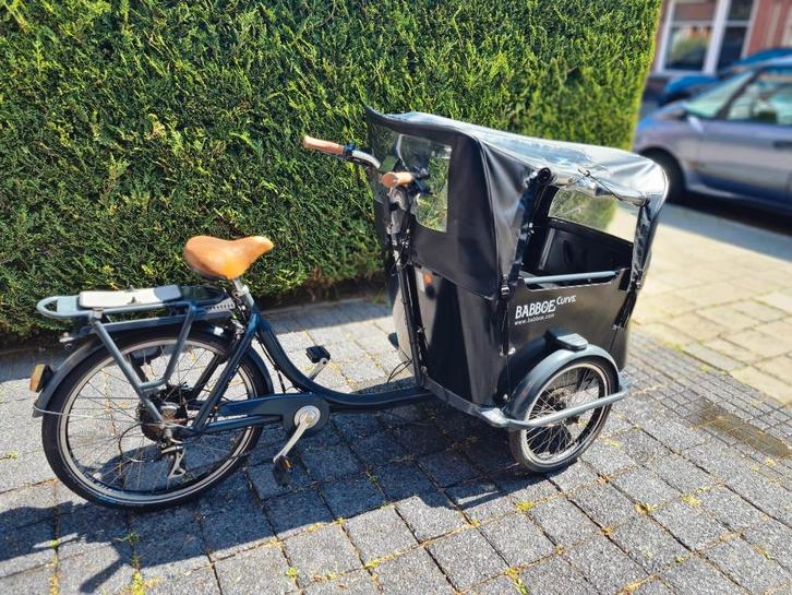 Babboe Bakfiets E-Curve, zwart/black, Fietsen en Brommers, Fietsen | Bakfietsen, Zo goed als nieuw, Overige merken, 4 kinderen of meer