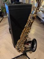mooie zwart gelakte tenorsaxofoon, onderhoudsbeurt nodig, Muziek en Instrumenten, Blaasinstrumenten | Saxofoons, Ophalen, Gebruikt
