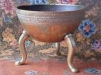 Mooie zware antieke Oosterse offerschaal van brons 20,4 cm., Antiek en Kunst, Kunst | Niet-Westerse kunst, Ophalen of Verzenden