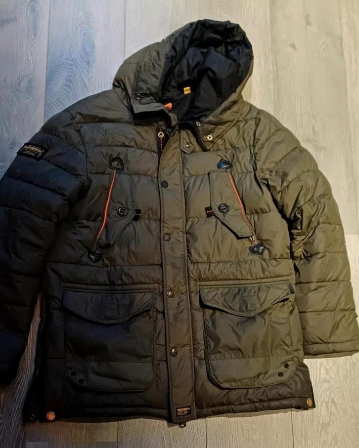 Superdry winterjas Heren, Kleding | Heren, Jassen | Winter, Zo goed als nieuw, Overige maten, Zwart, Ophalen of Verzenden