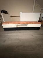 Tv meubel met eiken boomstam plank, Ophalen, Gebruikt, 125 cm of meer, Minder dan 100 cm