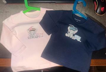 Longsleeve blauw maat 68, roze maat 74 beschikbaar voor biedingen