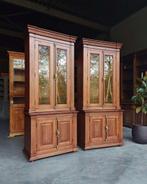 Franse eikenhouten vitrinekast | Espagnoletsluiting #2365, Huis en Inrichting, Kasten | Buffetkasten, Niet ingevuld, 200 cm of meer