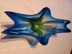 Vintage vaas, fruitschaal Murano. Blauw-groen., Antiek en Kunst, Antiek | Glas en Kristal, Ophalen